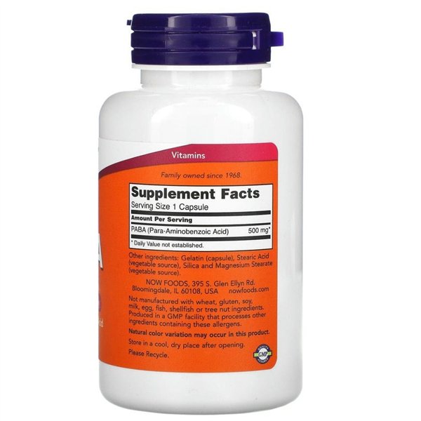 PABA, 500 mg - 100 kaps.