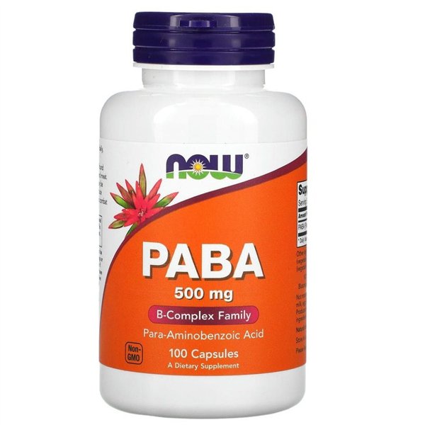 PABA, 500 mg - 100 kapsulių