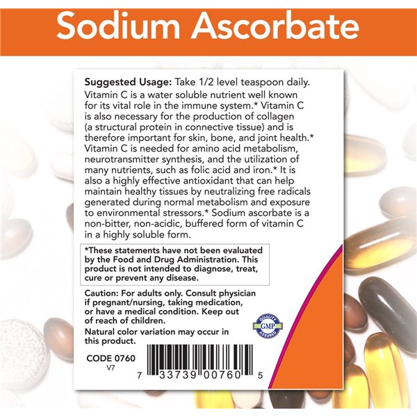 Sodium Ascorbate, Powder Buffered - 227g