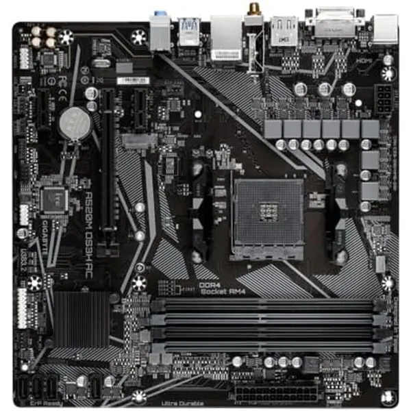 Pagrindinė plokštė Gigabyte A520M DS3H AC AMD A520 AMD AM4