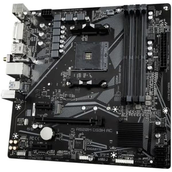Pagrindinė plokštė Gigabyte A520M DS3H AC AMD A520 AMD AM4