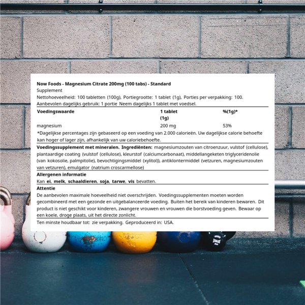 Magnio citratas, 200 mg - 100 tablečių