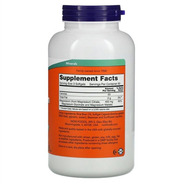 Magnesium Citrate Softgels - 180 softgels