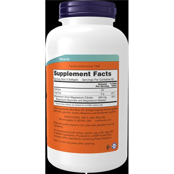 Magnesium Citrate Softgels - 180 softgels