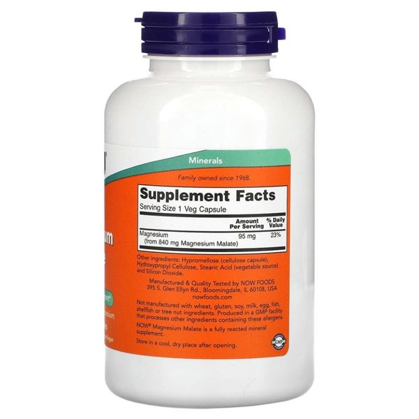 Magnesium Malate Caps - 180 vcaps