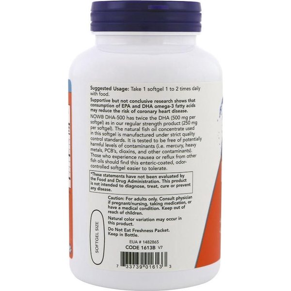 DHA-500, 500 DHA / 250 EPA - 180 softgels