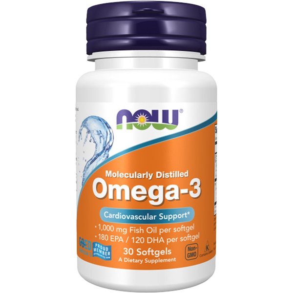 Omega-3 Fish Oil, Molecularly Distilled - 30 softgels