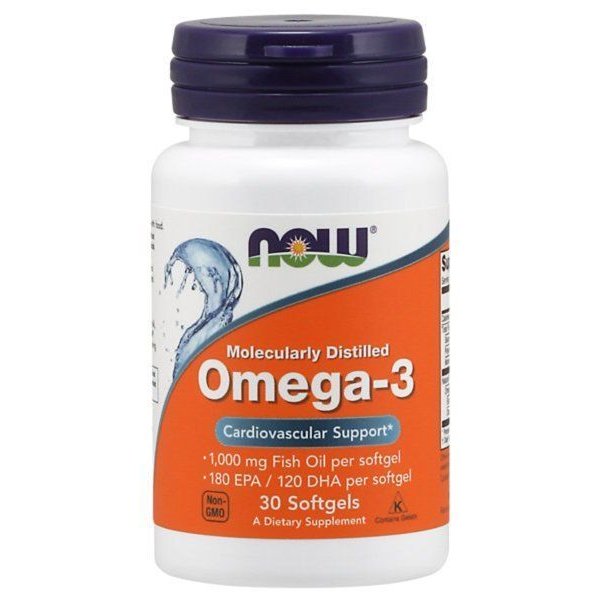 Omega-3 Fish Oil, Molecularly Distilled - 30 softgels