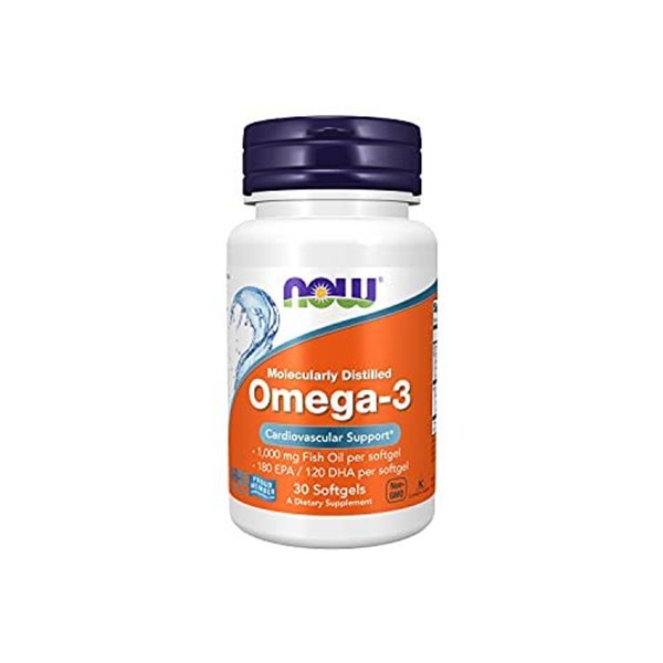 Omega-3 Fish Oil, Molecularly Distilled - 30 softgels