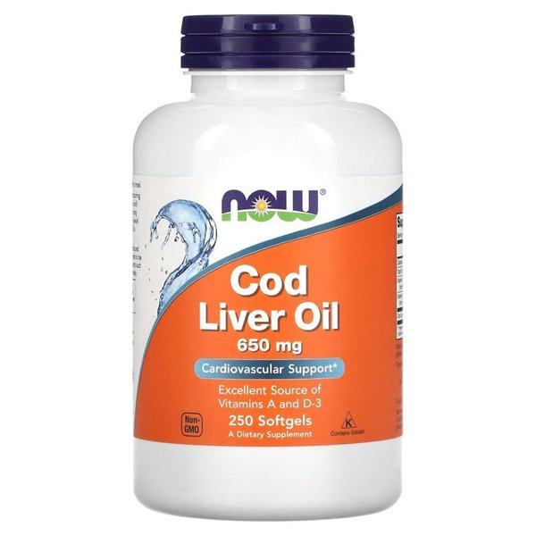 Cod Liver Oil, 650mg - 250 softgels