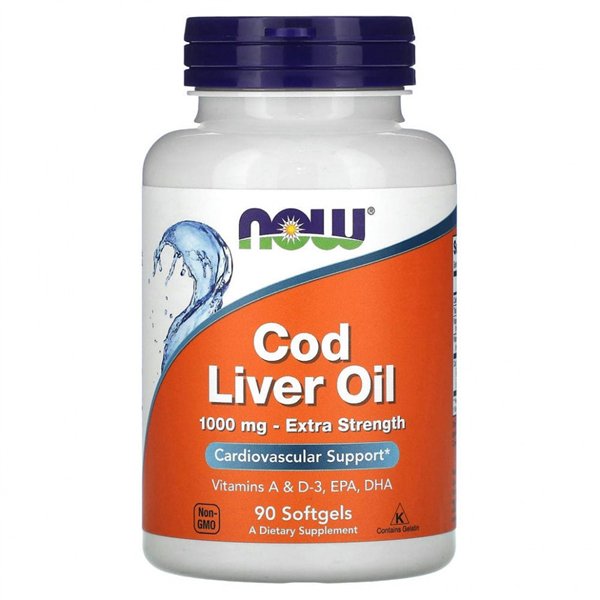 Cod Liver Oil, 1000mg Extra Strength - 90 softgels