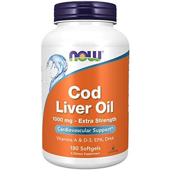 Cod Liver Oil, 1000mg Extra Strength - 180 softgels
