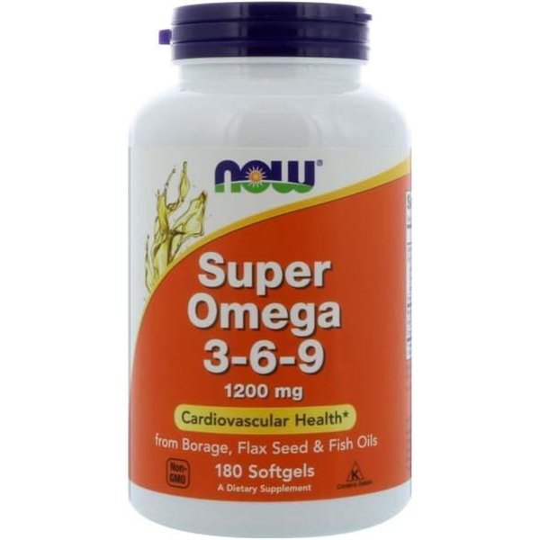 Super Omega 3-6-9, 1200mg - 180 softgels