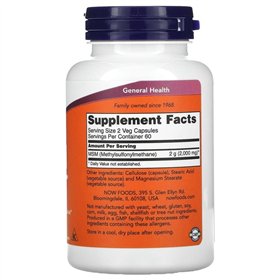 MSM Methylsulphonylmethane, 1000mg - 120 vcaps
