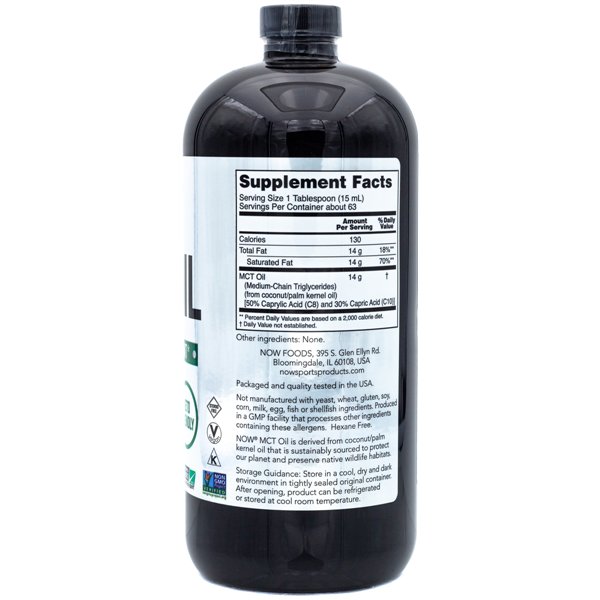 MCT Oil, Pure Liquid - 946 ml.