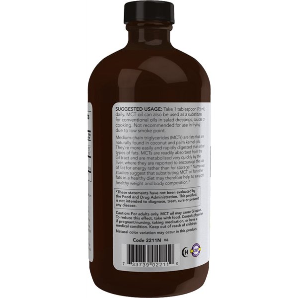 MCT-öljy, puhdas neste - 473 ml.