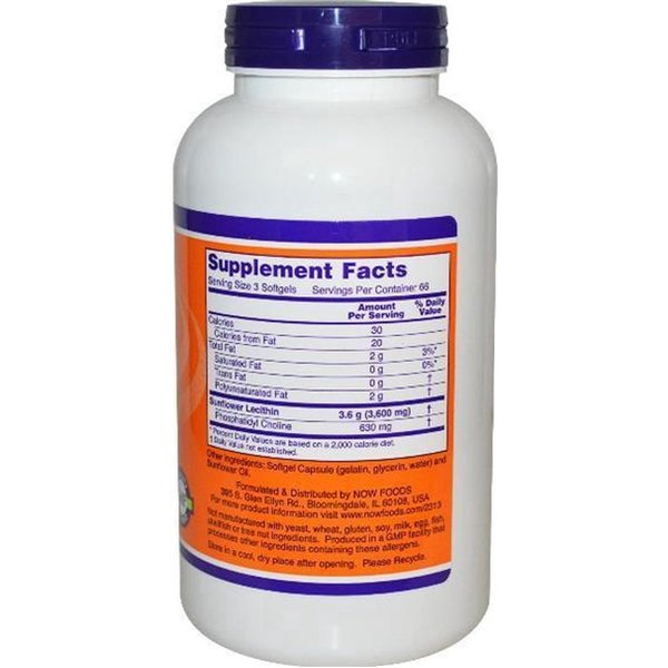 Sunflower Lecithin, 1200mg - 200 softgels