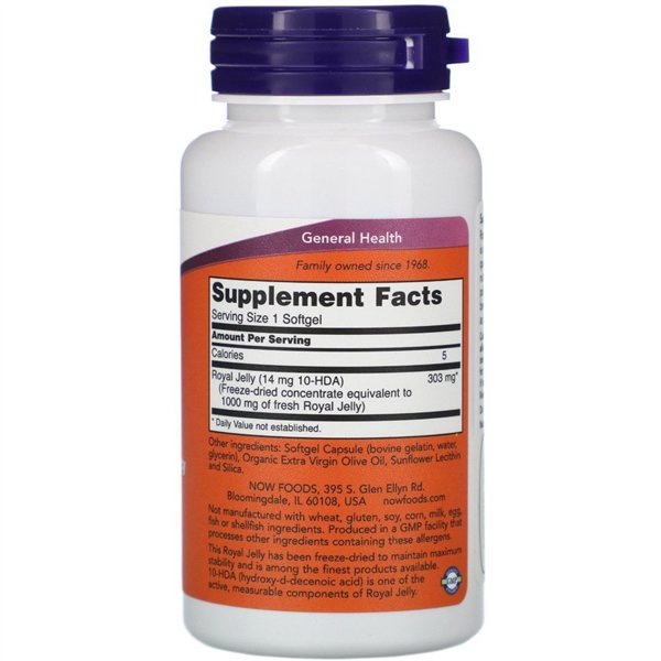 Royal Jelly, 1000mg Equivalency - 60 softgels