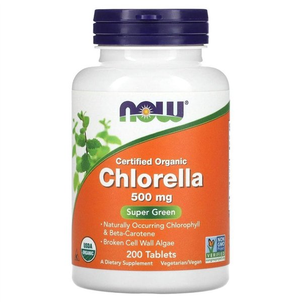 Chlorella, 500 mg - 200 tablettia