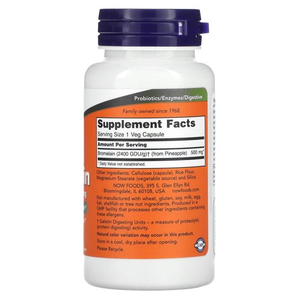 Bromelain, 500mg - 60 vcaps