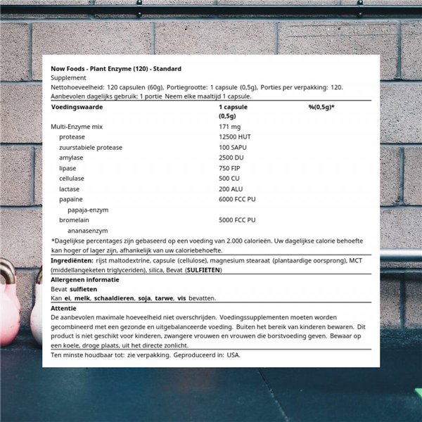 Plant Enzymes - 120 vcaps 