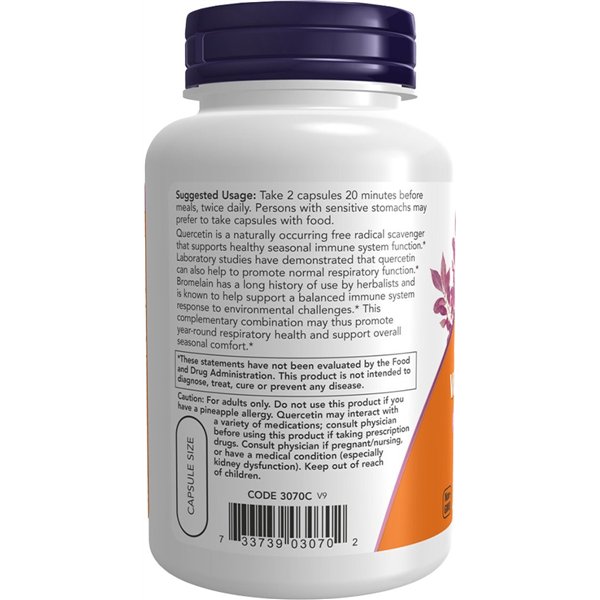 Quercetin with Bromelain - 120 vcaps