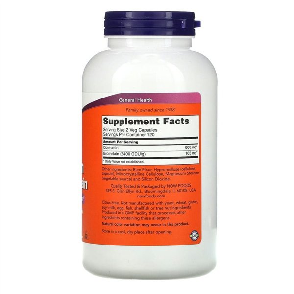 Quercetin with Bromelain - 240 vcaps