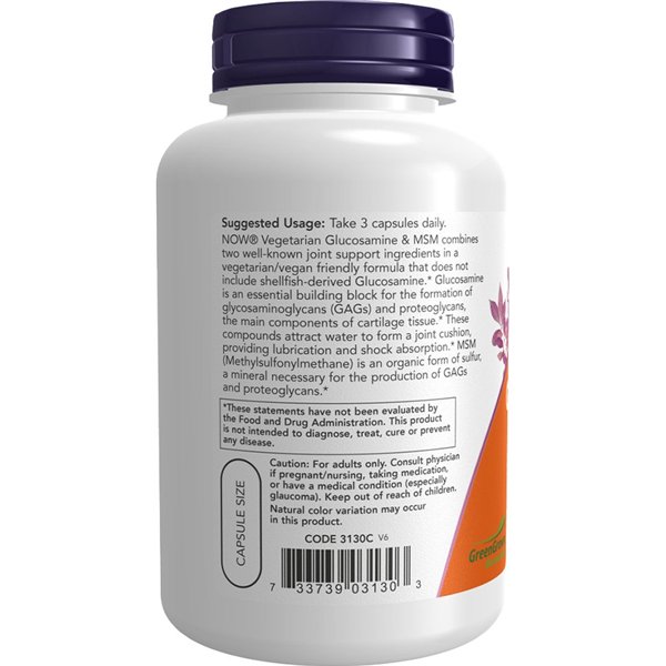 Glucosamine & MSM Vegetarian - 120 vcaps