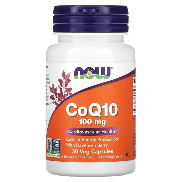 CoQ10 with Hawthorn Berry, 100mg - 30 vcaps