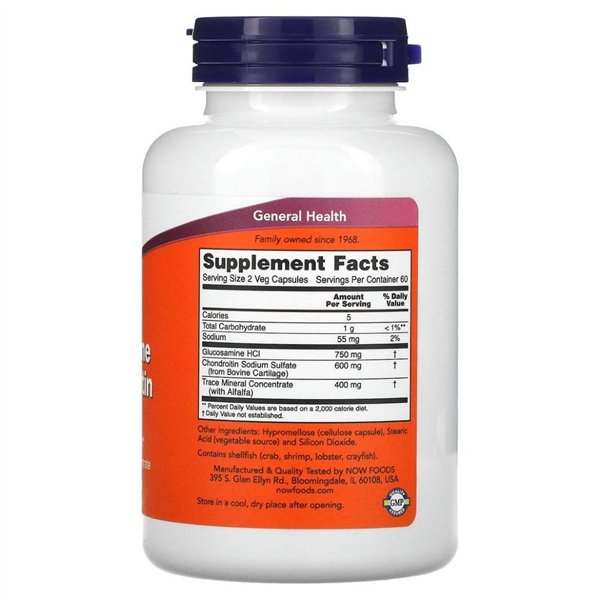 Glucosamine & Chondroitin with Trace Mineral Concentrate - 120 caps