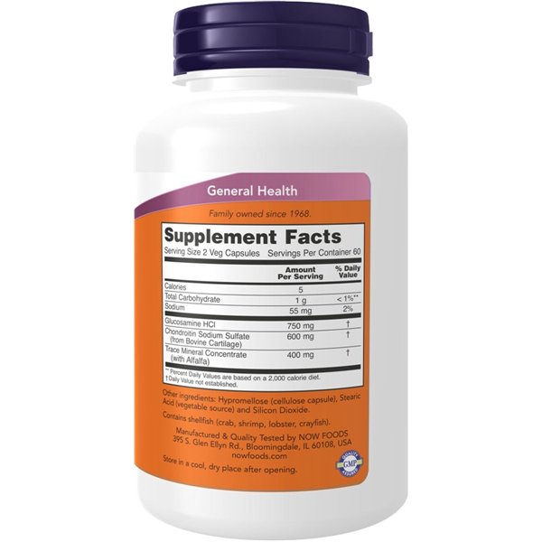 Glucosamine & Chondroitin with Trace Mineral Concentrate - 120 caps