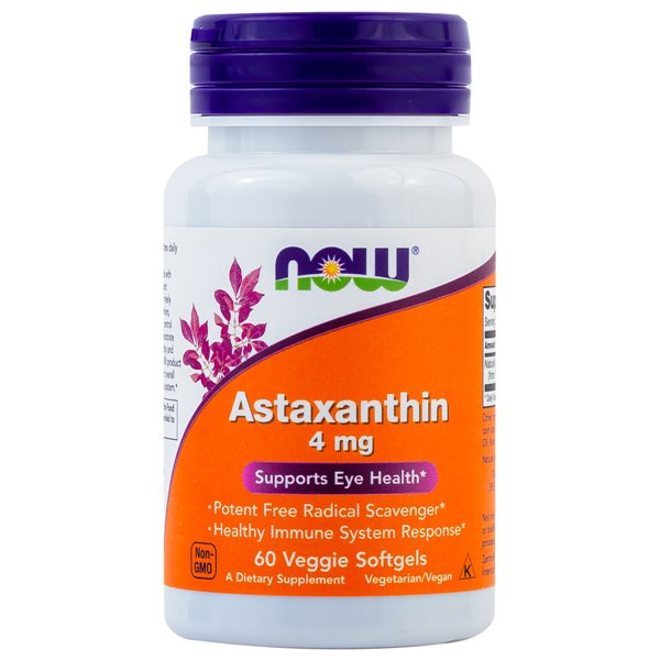 Astaksantinas, 4 mg – 60 vegetariškų minkštųjų kapsulių