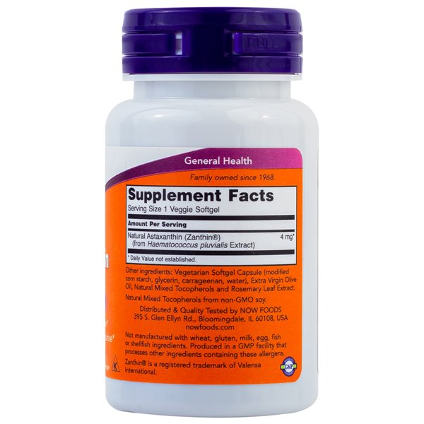 Astaxanthin, 4mg - 60 veggie softgels