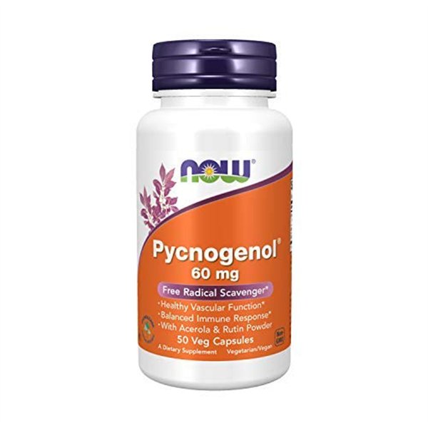 Pycnogenol ar acerolas un rutīna pulveri, 60 mg - 50 v kapsulas
