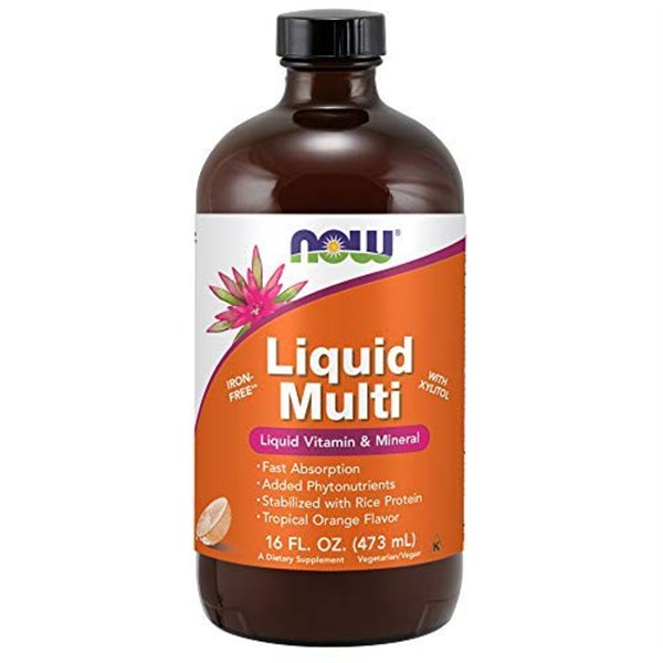Liquid Multi, Tropical Orange (Iron Free) - 473 ml.
