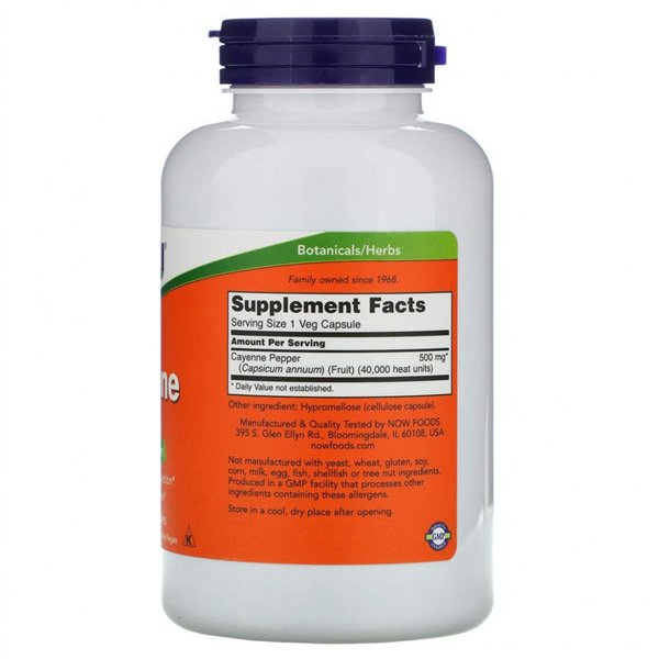 Cayenne, 500mg - 250 vcaps