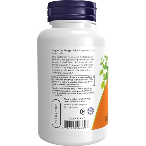 Milk Thistle Extract with Artichoke & Dandelion, 300mg Double Strength - 100 vcaps