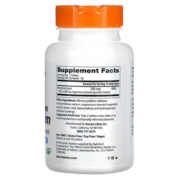 Didelės absorbcijos magnis, 100 mg - 120 tablečių