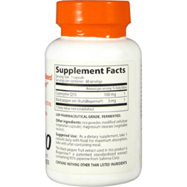 Didelės absorbcijos kofermentas Q10 su BioPerine, 100 mg - 60 v kapsulių