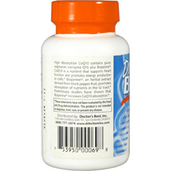 High Absorption CoQ10 with BioPerine, 100mg - 60 vcaps