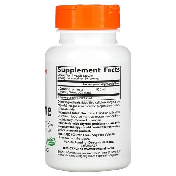 L-Carnitine Fumarate with Biosint Carnitines - 60 vcaps