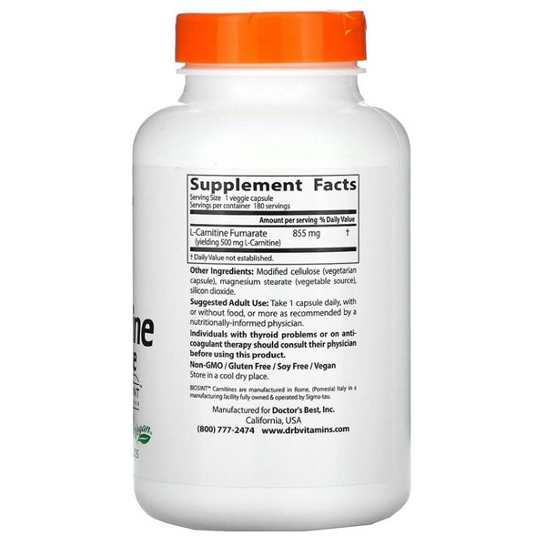 L-Carnitine Fumarate with Biosint Carnitines - 180 vcaps