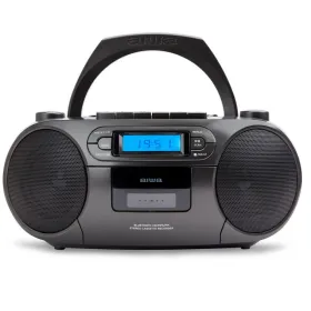 CD Radio Aiwa Melns LCD Ekrāns Bluetooth 5.0