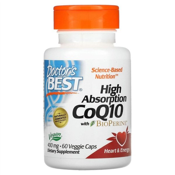 High Absorption CoQ10 with BioPerine, 400mg - 60 vcaps