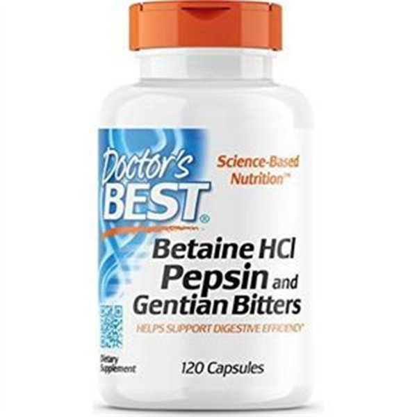 Betaine HCl Pepsin & Gentian Bitters - 120 caps