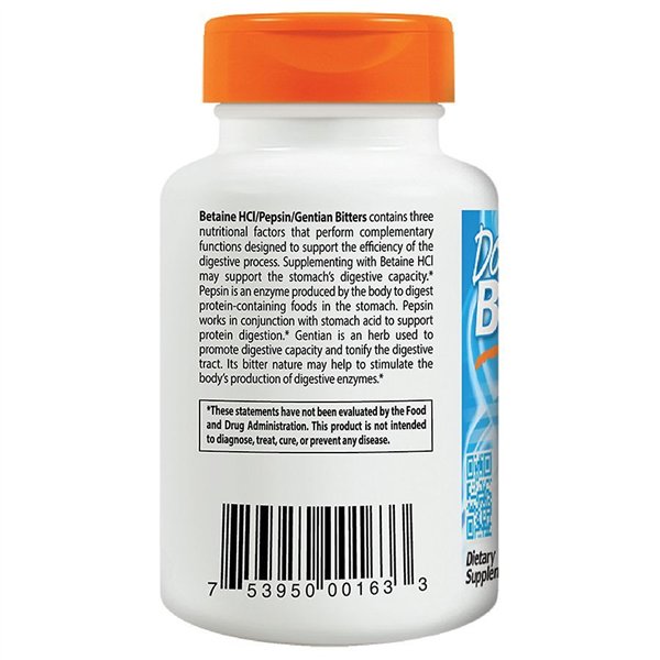 Бетаин HCl Пепсин и горечавка - 120 капсул