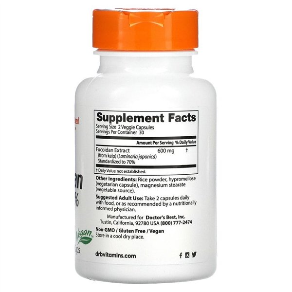 Fukoidanas 70 %, 300 mg – 60 v kapsulių