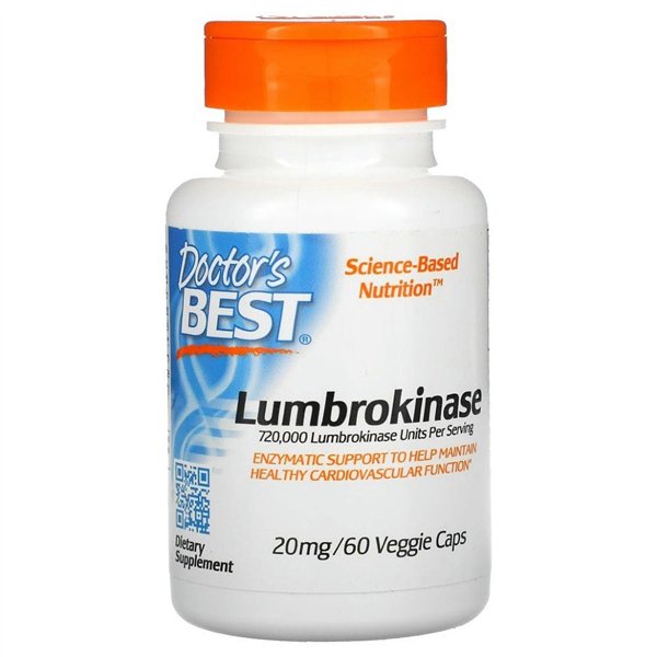 Lumbrokinase, 20mg - 60 vcaps