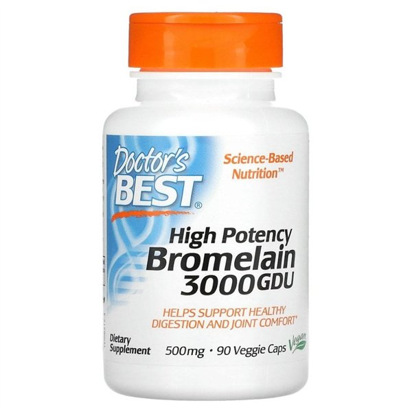 High Potency Bromelain 3000 GDU, 500mg - 90 vcaps