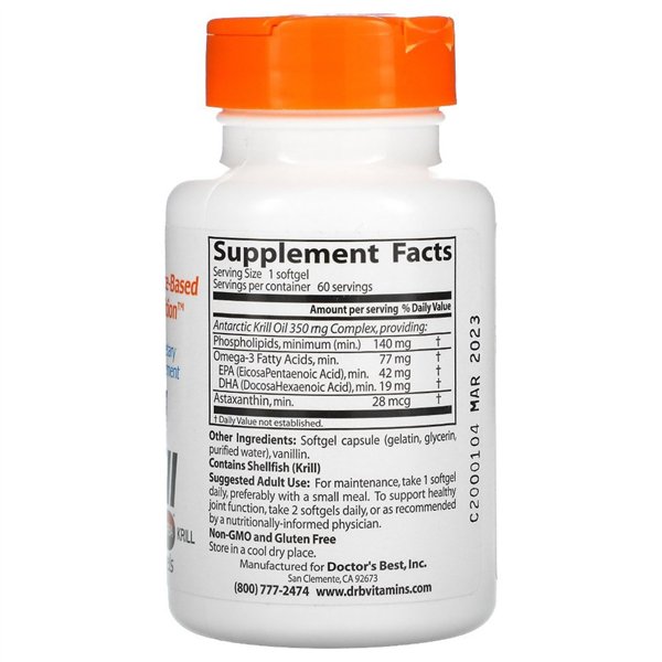 Real Krill, 350mg - 60 softgels 